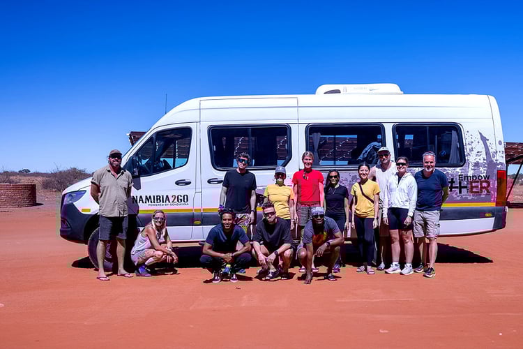 desert bus transfer Namibia2Go EmpowHER Namibia four marathon runners