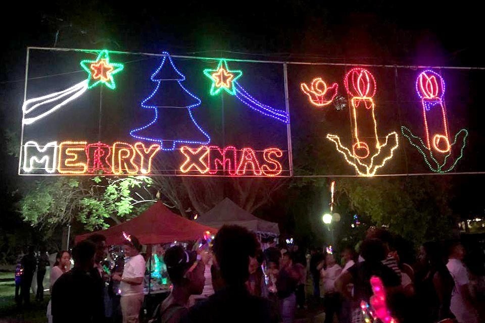Christmas illumination city centre Windhoek Namibia