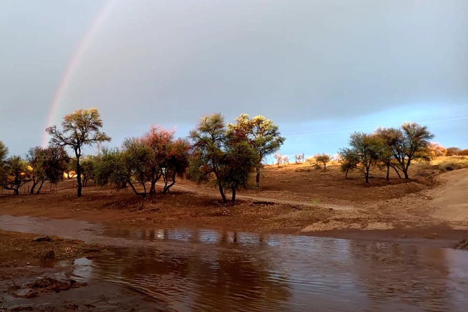 Rain Rivier dry river gravel road Khomas Highlands west of Windhoek centre Namibia