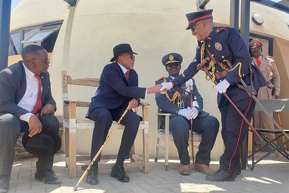 OvaHerero Paramount Chief Mutjinde Katjiua President Nangolo Mbumba Memorial Hosea Kutako Toasis Aminuis Namibia