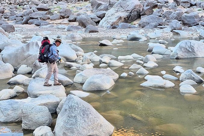 Fish River Canyon Hiking Trail South Namibia Fish river crossing places high water level challenge