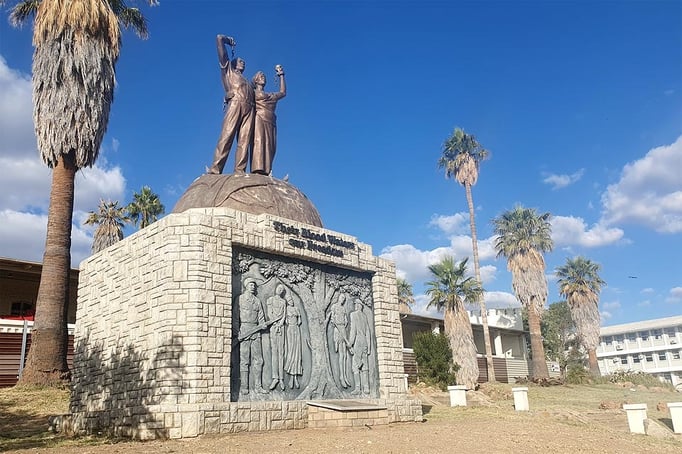 Genocide memorial Alte Feste Windhoek official public holiday Genocide Remembrance Day Government proclaimed a year ago 28 May celebrated first time