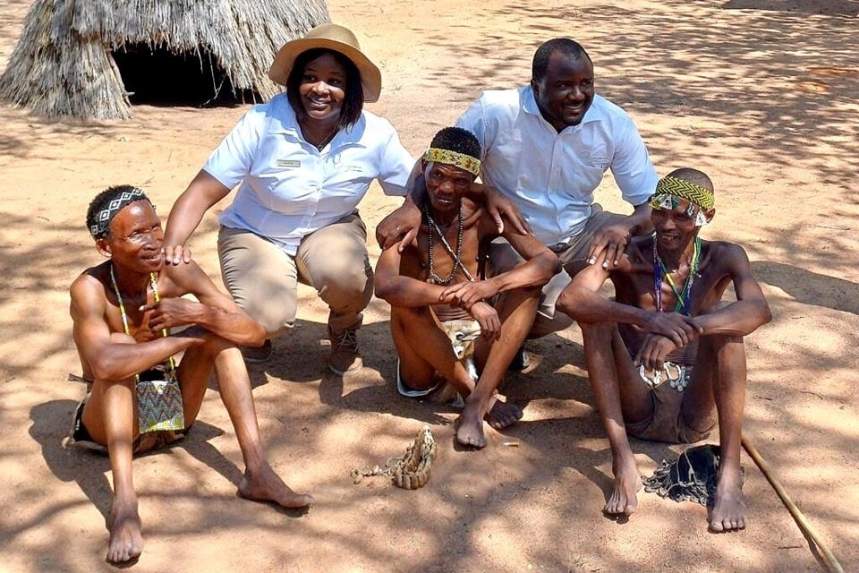 Excursion Everyday life Culture San Ombili East Etosha National Park northern Namibia Onguma Nature Reserve