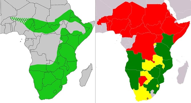 25-07-29 maps Diceros Bicornis range 1700 Hornung - 2020 Kürthy 25-07 combo 960 x 520
