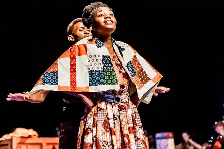 Expressive voices Scene from German-Namibian musical theater production People of Song Photo Michael Nakapandi
