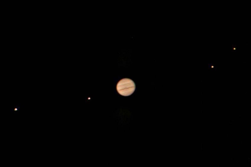 gas giant Jupiter four Galilean moons Ganymede Callisto Io Europa order of size Photo Jan Sandberg Wikipedia