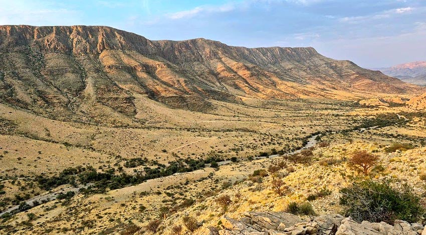 A valley in the Naukluft mountain massif within Naukluft Mountain Zebra Park Namib Naukluft Park Photo Facebook post by Ministry of Environment Forestry Tourism MEFT