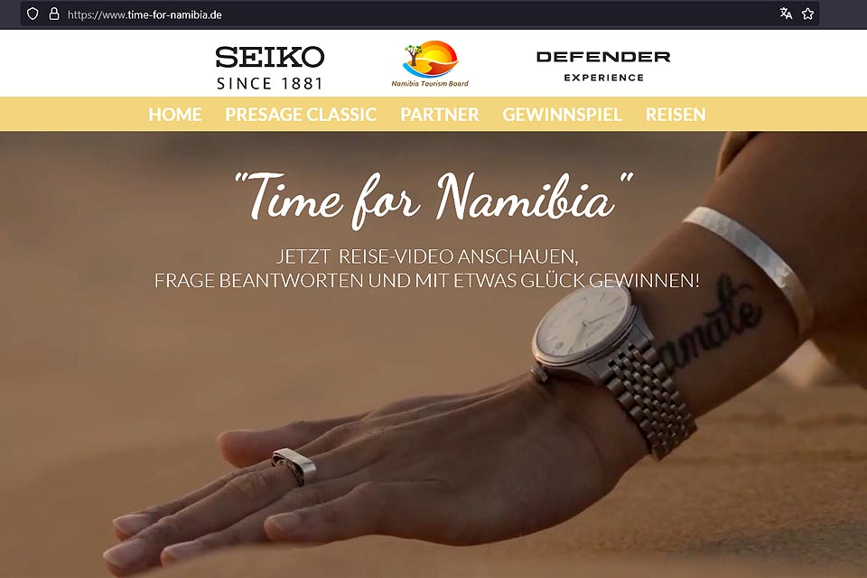 SEIKO and Landrover in Namibia!