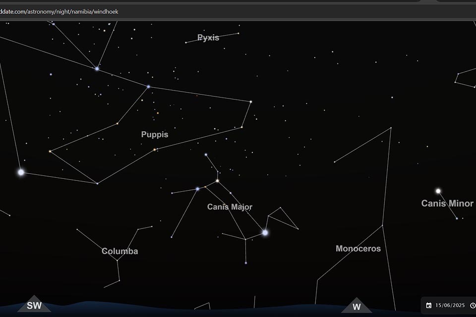 The evening sky of Windhoek