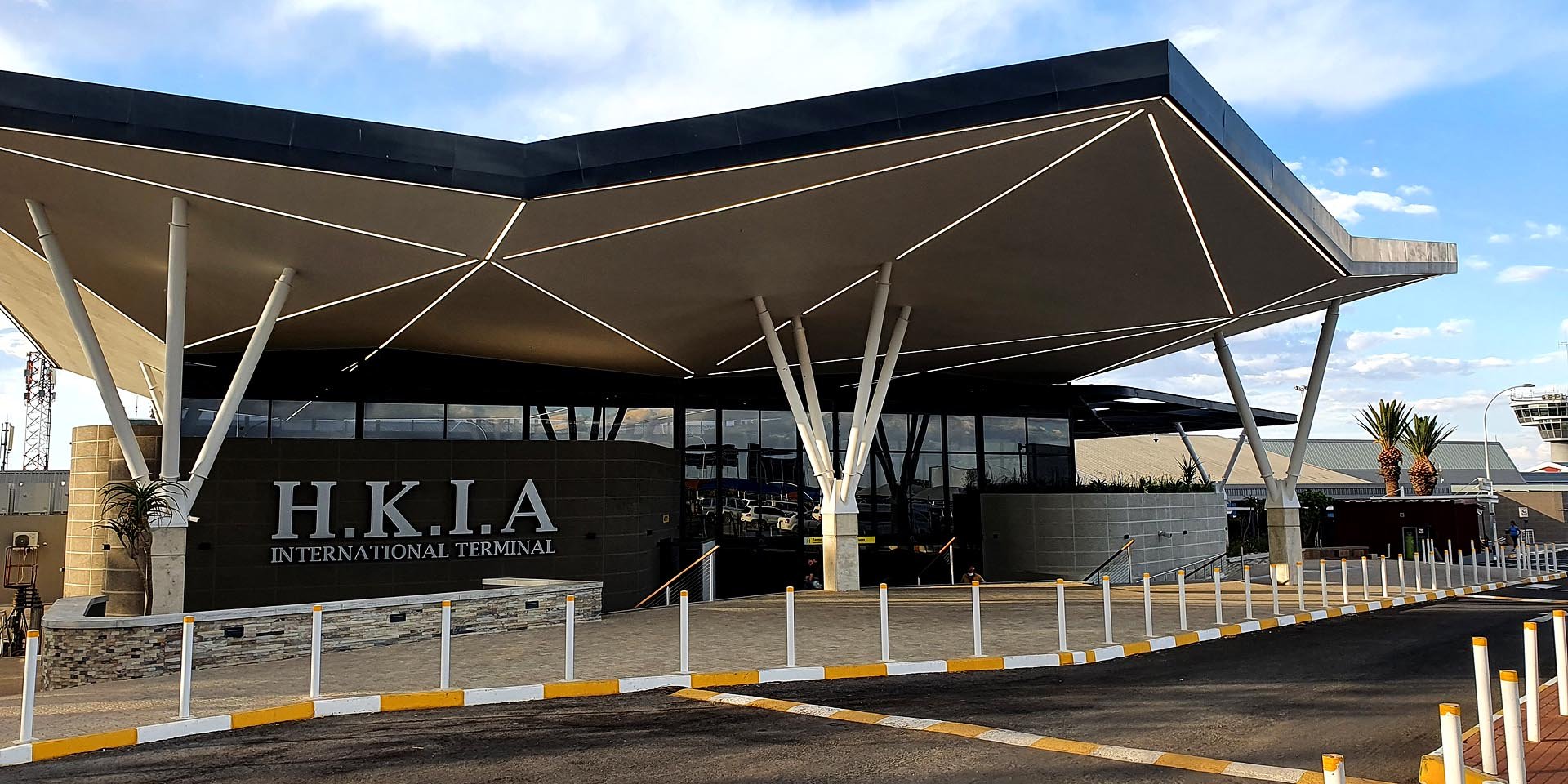 Strictly inspected according International Civil Aviation Organization ICAO standards Hosea Kutako International Airport HKIA near Windhoek IATA code WDH Photo Sven-Eric Stender