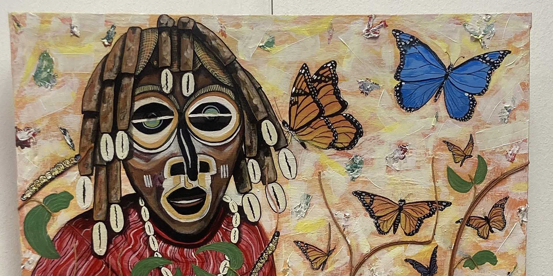 Connecting Namibian nature culture and identity One of works in exhibition 'Wildlife Is My Asset – Culture Is My Roots' by Namibian artist Jeremiah Haihambo Location Omba Gallery at Namibia Craft Centre in Windhoek Photo Post on Namibia Craft Centre's Facebook page